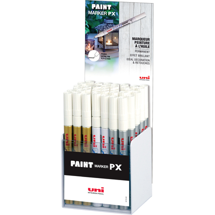 uni-ball Marqueur permanent PAINT (PX-203GSW/3D), prsentoir