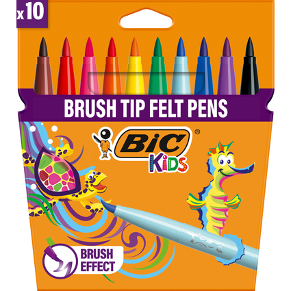 BIC KIDS Feutre Visaquarelle, tui en carton de 10