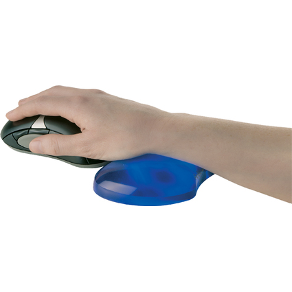 Fellowes Repose-poignet pour souris Crystal Gel, bleu