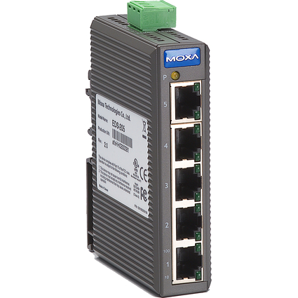 MOXA Unmanaged Industrial Ethernet Switch, 5 ports, EDS-205