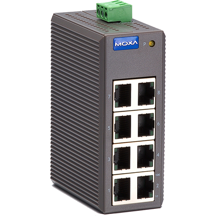 MOXA Unmanaged Industrial Ethernet Switch, 8 ports, EDS-208