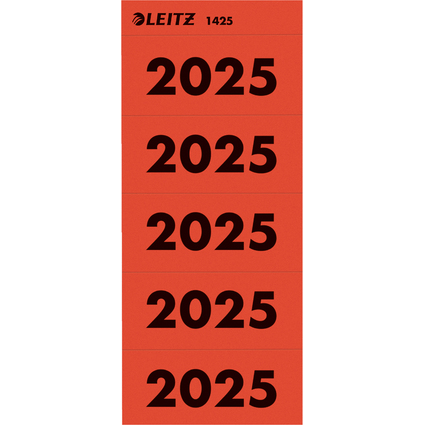 LEITZ Etiquette imprime pour classeur "Anne 2025", rouge