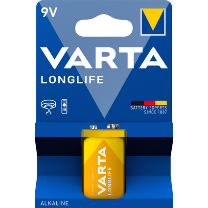 VARTA Pile alcaline Longlife, E-bloc (6LR61/6LP3146)