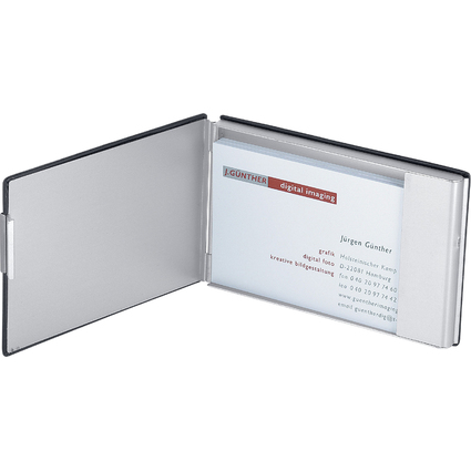 WEDO Bote cartes de visite Good Deal, aluminium/PVC (noir)