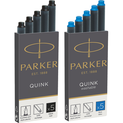 PARKER Cartouches d'encre longues QUINK, noir