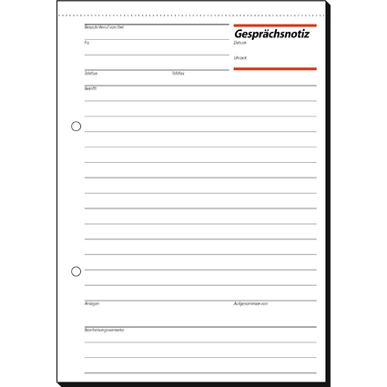 sigel Gesprchsnotizblock "Gesprchsnotiz", A5, 50 Blatt