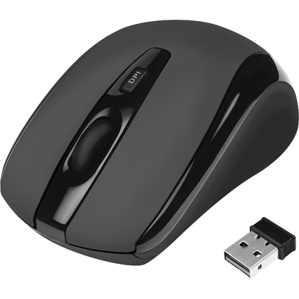 LogiLink Mini souris optique pour notebook, sans fil, noir