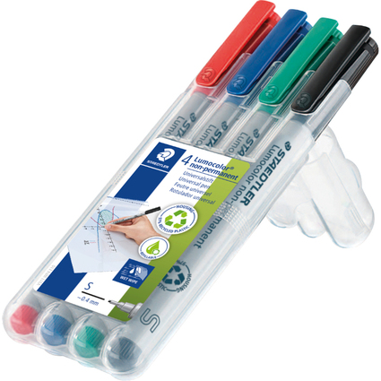 STAEDTLER Marqueur non permanent 311S Lumocolor, tui de 4