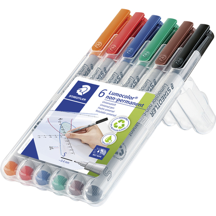 STAEDTLER Marqueur non permanent 311S Lumocolor, tui de 6