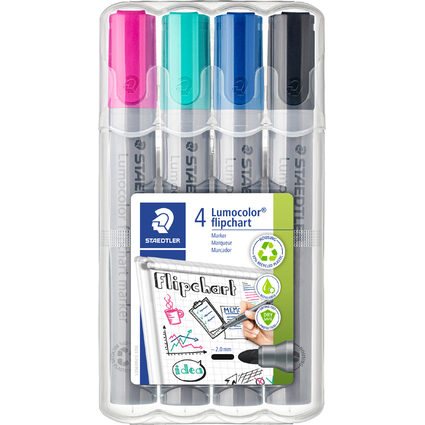 STAEDTLER Marqueur de confrence 356 Lumocolor, tui de 4