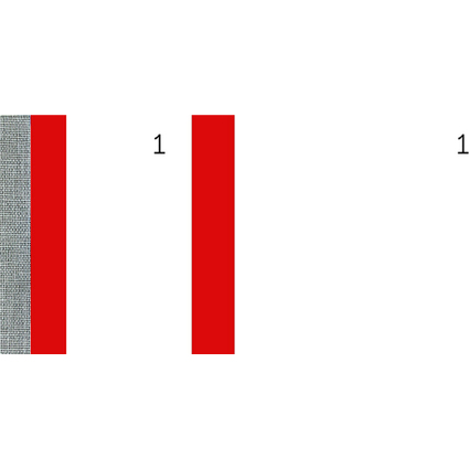 ELVE Bloc vendeur, dimensions: (L)135 x (H)60 mm, rouge