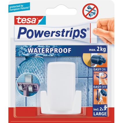 tesa Support pour rasoirs Powerstrips "WAVE", en plastique