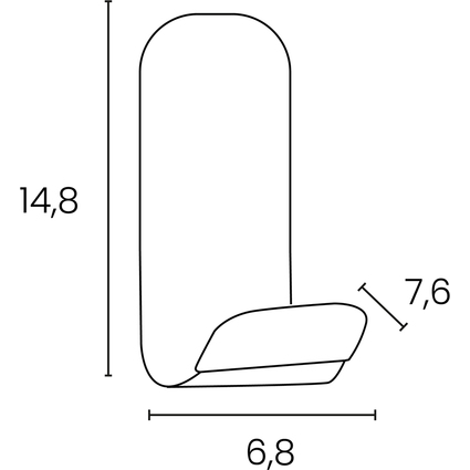 UNiLUX Patre "STEELY", magntique, gris fonc