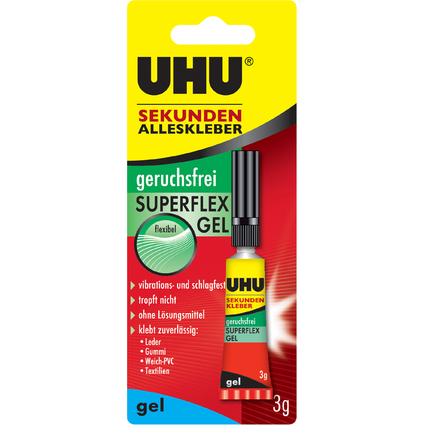 UHU colle instantane SUPERFLEX GEL, tube de 3 g