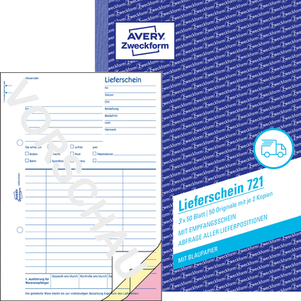 AVERY Zweckform Formularbuch "Liefer-/Empfangsschein", A5