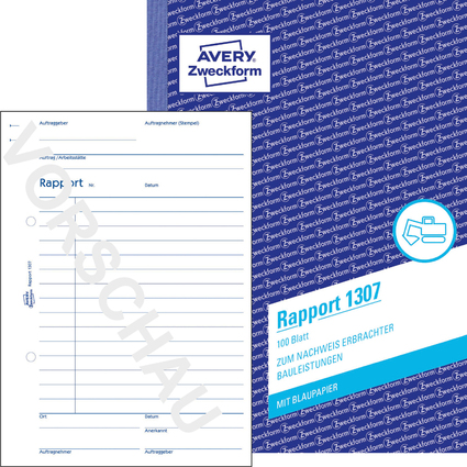 AVERY Zweckform Formularbuch "Rapport", A5, 100 Blatt