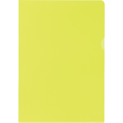 Oxford Pochettes coin Premium, A4, PVC, transparent, jaune