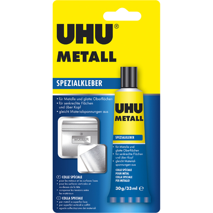 UHU Colle de contact METALL, tube de 30 g, colle de contact