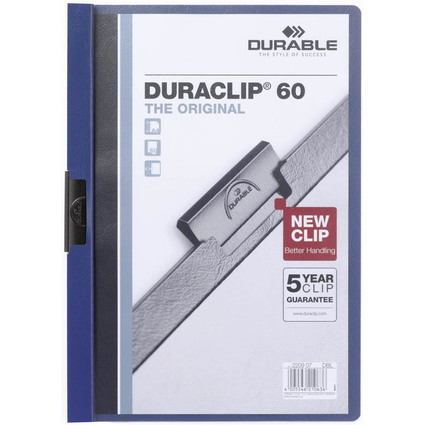 DURABLE Chemise  clip DURACLIP ORIGINAL 60, A4, bleu fonc
