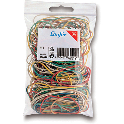 Lufer Bracelets lastiques RONDELLA en sachet, assorti,50 g