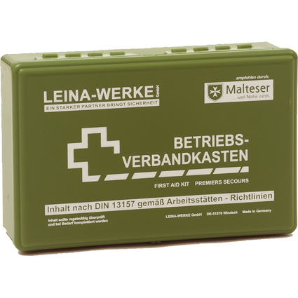 Leina Betriebsverbandkasten, Inhalt DIN 13157, grn