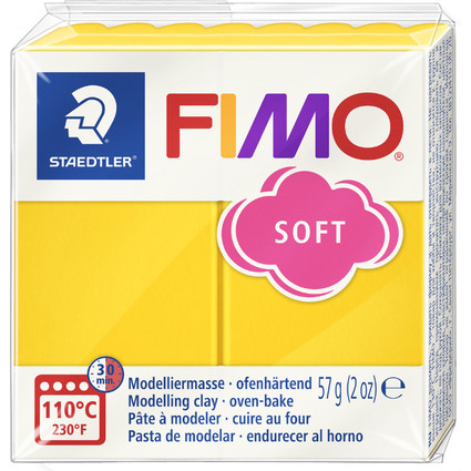 FIMO Pte  modeler SOFT,  cuire, 57 g, jaune soleil