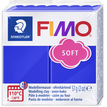 FIMO Pte  modeler SOFT,  cuire, 57 g, bleu brillant