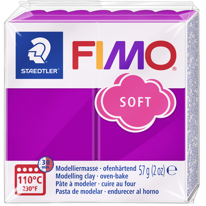 FIMO Pte  modeler SOFT,  cuire, 57 g, pourpre