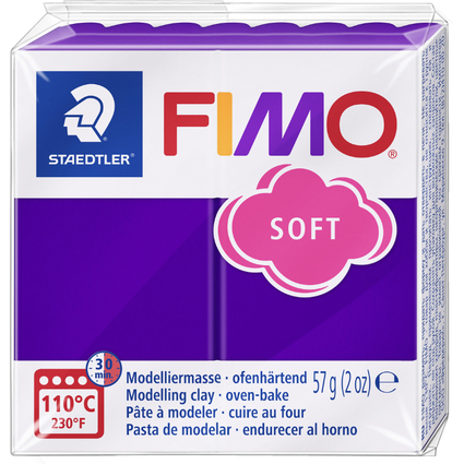 FIMO Pte  modeler SOFT,  cuire, 57 g, prune