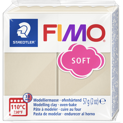 FIMO Pte  modeler SOFT,  cuire, 57 g, sahara