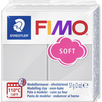 FIMO Pte  modeler SOFT,  cuire, 57 g, gris dauphin