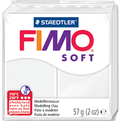 FIMO Pte  modeler SOFT,  cuire, 57 g, blanc