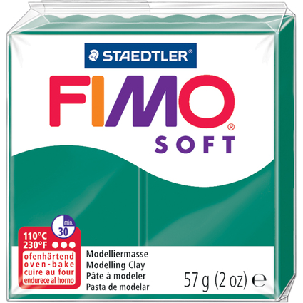 FIMO Pte  modeler SOFT,  cuire, 57 g, vert meraude