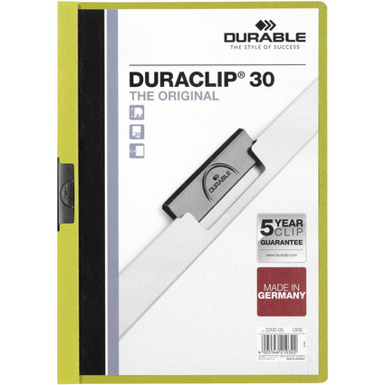 DURABLE Chemise  clip DURACLIP ORIGINAL 30, A4, vert