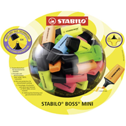 STABILO Surligneur BOSS MINI, prsentoir de 50