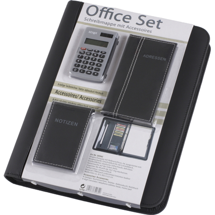 Alassio Serviette classeur "Office Set", noir