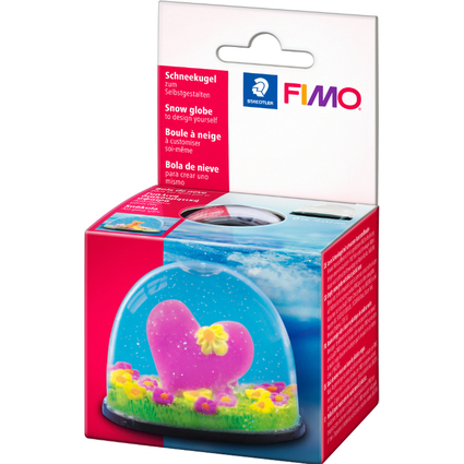 FIMO Boule de neige, ovale, boule transparente avec fond et