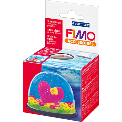 FIMO Boule de neige, ovale, boule transparente avec fond et