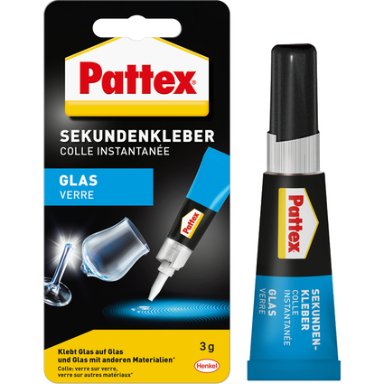 Pattex Colle instantane liquide pour verre, tube de 3 g