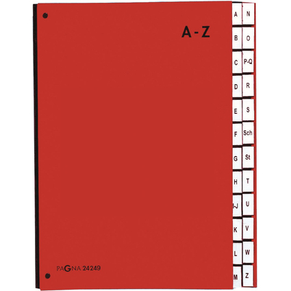 PAGNA classeur  compartiments Color, format A4, A - Z, 24