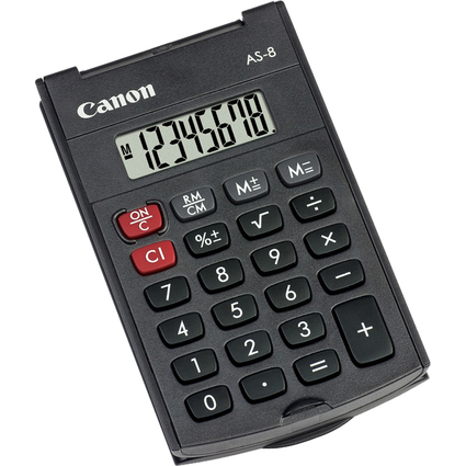 Canon Calculatrice AS-8, fonctionnement par piles