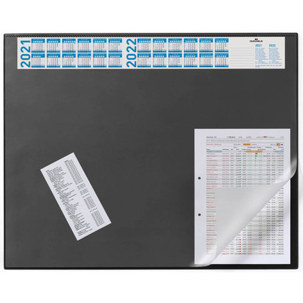 DURABLE Sous-main avec calendrier annuel, noir