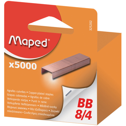 Maped Agrafes BB 8/4, grand paquet, cuivr
