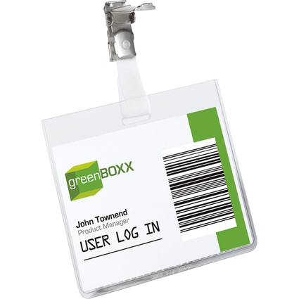 DURABLE Badge nominatif, ferm en haut, 90 x 60 mm