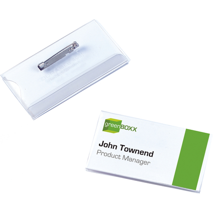 DURABLE Porte-badge avec pingle, 75 x 40 mm