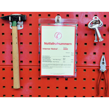 LEITZ Etui transparent  suspendre, A5, PVC, grain