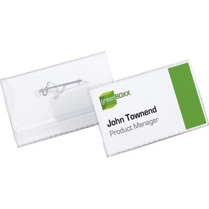 DURABLE Porte-badge avec pingle torsade, 75 x 40 mm