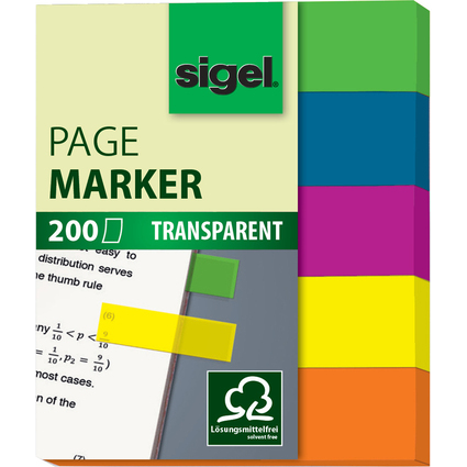 sigel Marque-page repositionnable Film mini, 50 x 12 mm