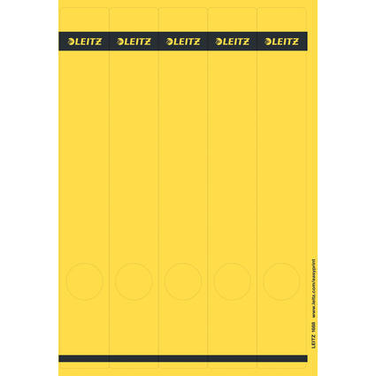 LEITZ Etiquette pour dos de classeur, 39 x 285 mm, jaune