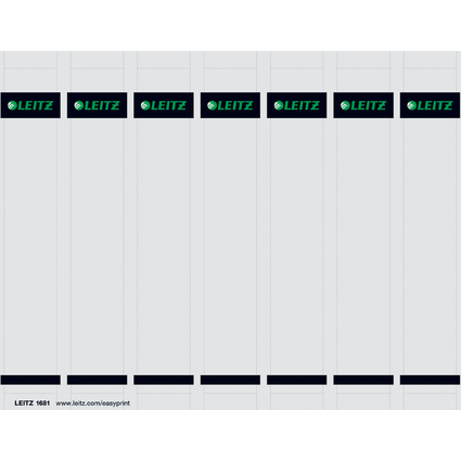 LEITZ Etiquette bristol pour dos de classeur, 31 x 190 mm